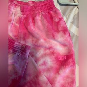 PINK sweatpants tie dye pink